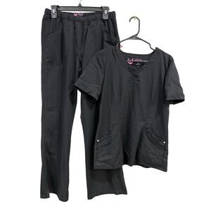 Urbane Ultimate Black Scrub Set Size Small